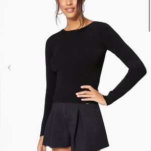 black ramy brook sweater with open back